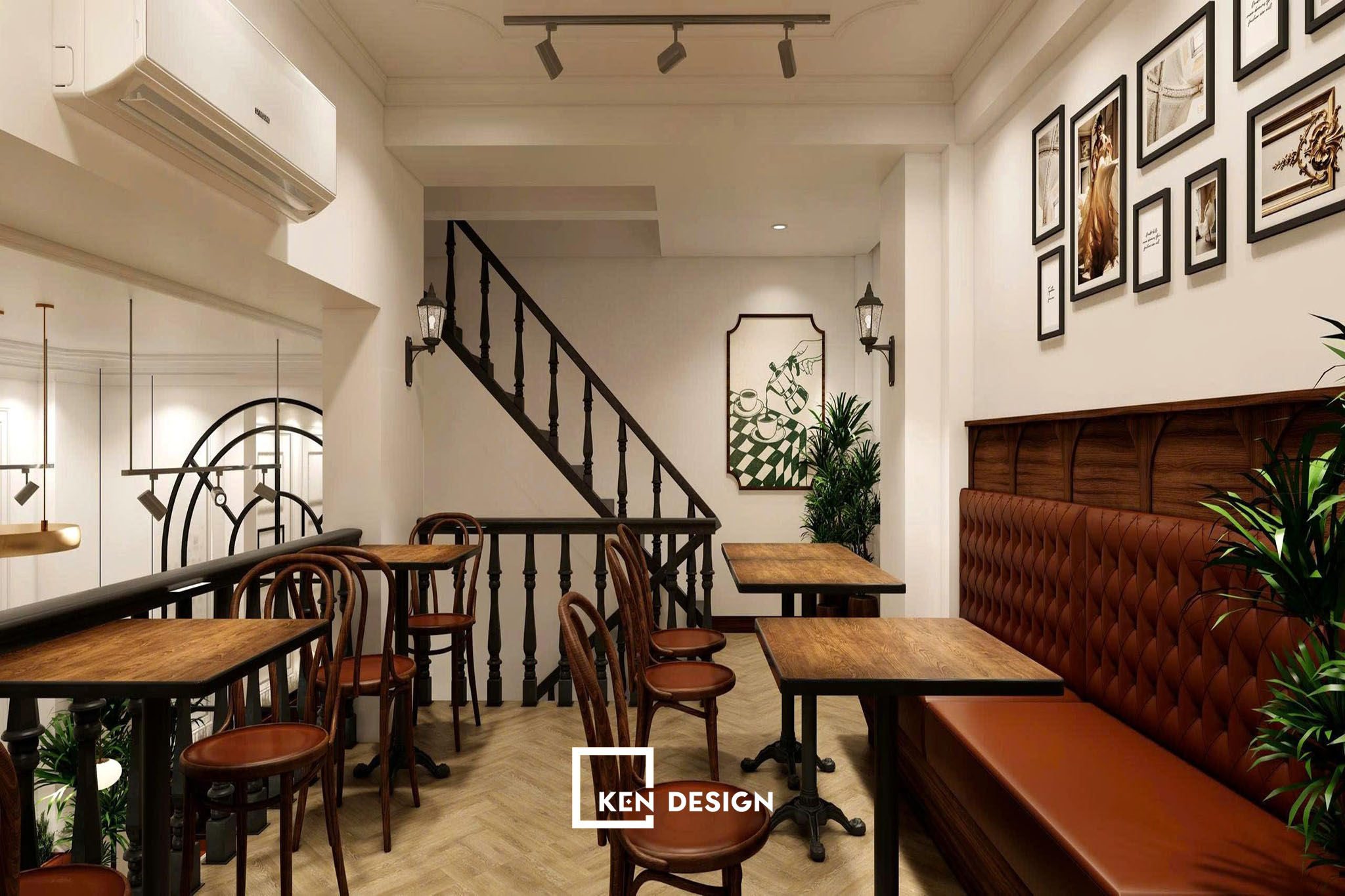 Thi công gác lửng cho quán cafe